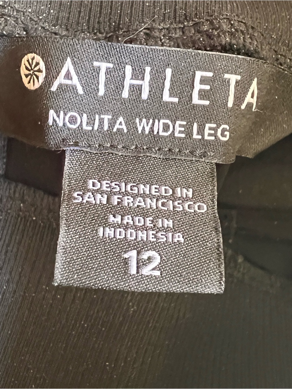 ATHLETA Wide leg Nolita pants 12 black - Picture 5 of 6